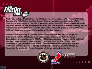 NHL FaceOff 2001 screen shot title